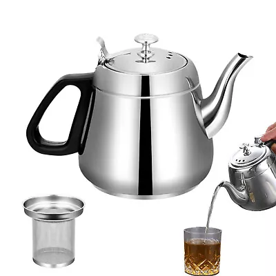 Metal Kettle  1.5L Water Boiling Kettle With Strainer Kettle Pot For Tea Coffee • $21.53