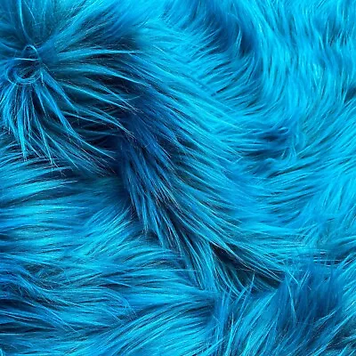 $23.99 • Buy Teal Mohair Shaggy Faux Fur Fabric By The Yard ( Long Pile ) 60  Wide