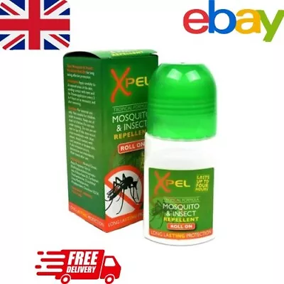 XPEL Mosquito & Insect Repellent Roll On Long Lasting Protection 75ml • £4.89