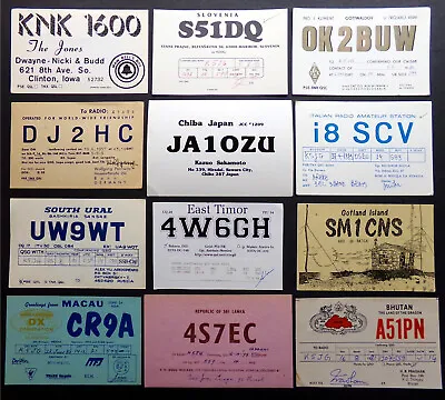 QSL CARD LOT: Vintage World Mixed USA Europe Asia Amateur Ham Radio SET #GP-070 • $20