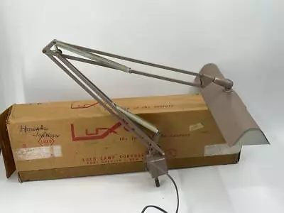 Vintage Mid Century Luxo Fluorescent Articulating Drafting Table Desk Lamp + Box • $149.99