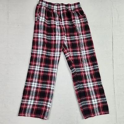 Mississippi State Bull Dogs Pants Mens Large Red Plaid Pajama Bottoms Drawstring • $8.48