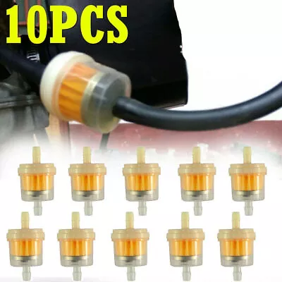 10pcs Inline Gas Fuel Filter 6MM 7MM 1/4  For Lawn Mower Small Engine Car Parts • $8.46