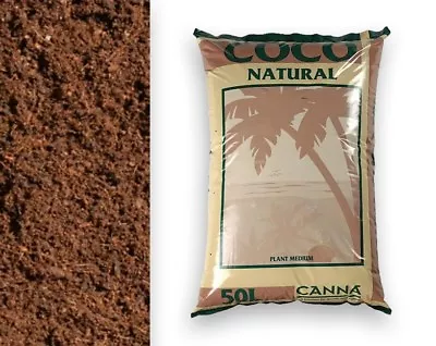 CANNA COCO NATURAL 50 Litre Bag Coir Growing Plant Medium Hydroponics • £17.69