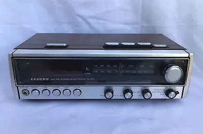 LLOYD’S Vintage AM/FM Stereo Clock Radio Model # J242 Series: 263F 120V 60Hz 14W • $47.77