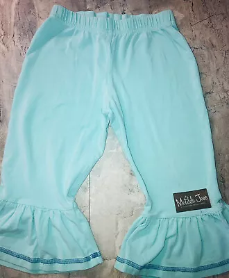 Baby Girls MATILDA JANE 2 Light Teal Big Ruffle Dress Pants Flare Bottoms 2T 24m • $15