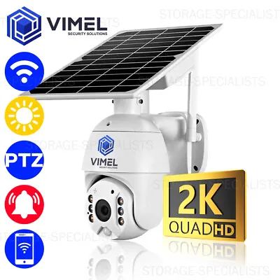 Wireless Solar Camera ULTRA HD 2K WIFI  Home Surveillance Outdoor PTZ 24/7 • $169