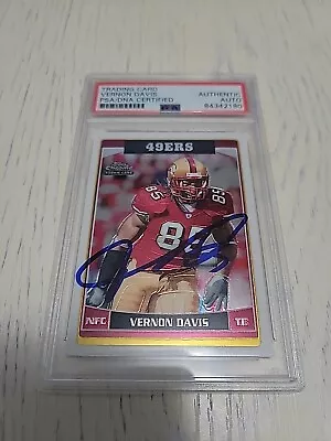 2006 Topps Chrome Vernon Davis Autographed RC Rookie Card PSA/DNA Slabbed Auto • $74.99