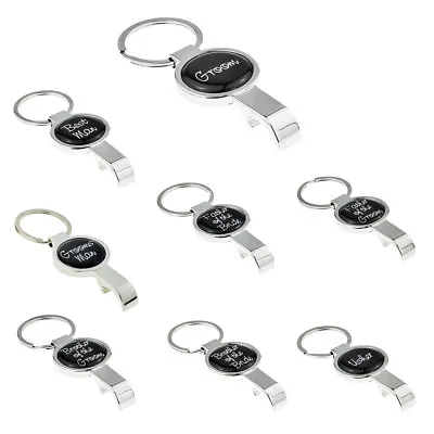 Mens Wedding Bottle Opener Keyring Gift Favours In Various Roles XK003-001 • £6.99