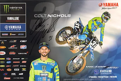 Colt Nichols Signed Auto'd 11x17 Photo Poster Ama Supercross Monster Yamaha  • $34.99