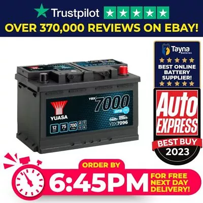 YBX7096 Yuasa EFB Start Stop Car Battery 12V 75Ah • £116.70