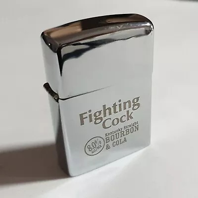 Fighting Cock Kentucky Straight Bourbon Stainless Steel Vintage Zippo Lighter • $59.80