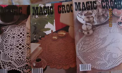 Lot Of 3 MAGIC CROCHET SPECIAL DMC Crochet Patterns #2 6 10 • $20