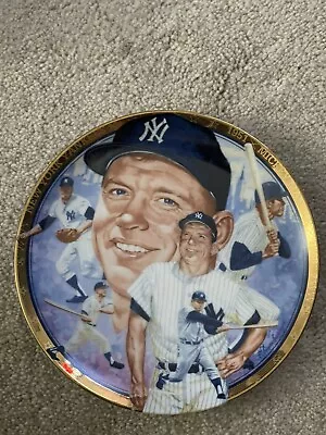 1992 Hamilton Collection The Legendary Mickey Mantle  Limited Edition Plate • $12