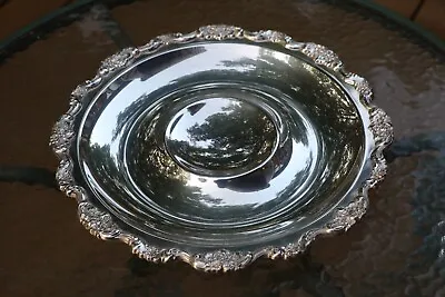 Vintage 15” Silver Plated Platter EPCA By Poole 437 Chip Dip Or Vegetable Tray • $35