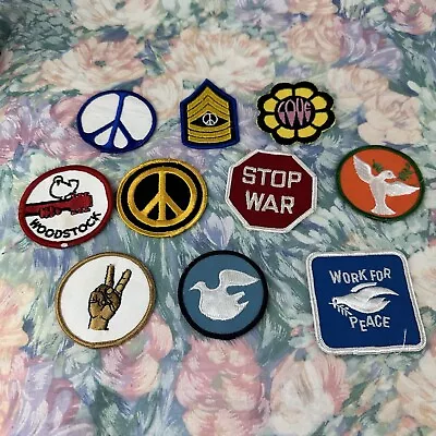 Patches Vintage 70s 80s Lot Of 10 Peace Hippie One Love Rare Funny Stoner • $54.99