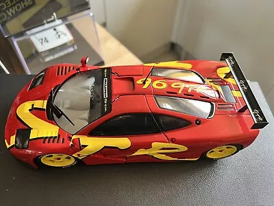 McLaren F1 GTR 1996 In Red Yellow Graphics Solido 1-18 Scale Diecast Model New  • £39.99