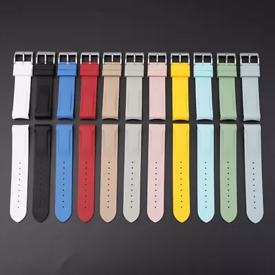£10.38 • Buy For Swatch Omega Curved Rubber Watch Strap Speedmaster Joint Moon Swatch 20mm