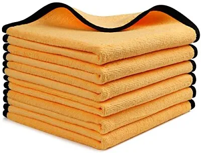 Microfiber Cleaning Cloth Towel Rag For Detailing Waxing Car Wash Polishing 6Pcs • $13.09