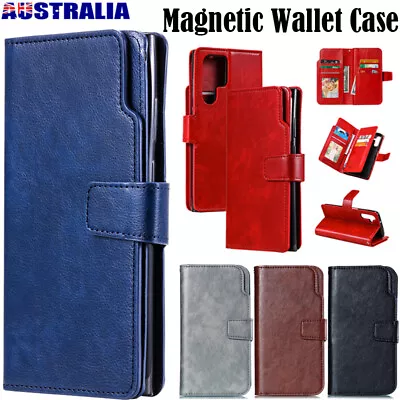 For Samsung S24 S23 S22 S21 S20 FE Ultra S10 Plus Case Leather Wallet Flip Cover • $13.99