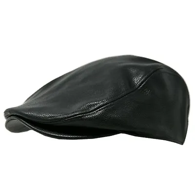 Men's PU Leather Classic Newsboy Hat Ivy Cap Gatsby Cabbie Driving Golf Hat • $16.99