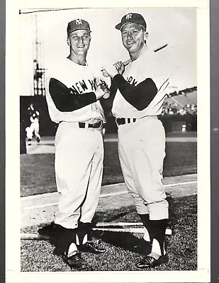 MLB Mickey Mantle HOF Roger Maris Yankees 1960's 8 X10 B&W Photo Picture • $31