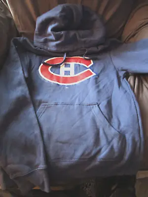 New Fanatics  Nhl Hockey Montreal Canadiens  Hooded Sweatshirt Mens Blue Xl • $25.19