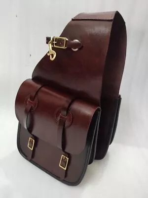 Vintage Handmade Premium Leather Saddle Bag For Horse  Horse Gifts • $139