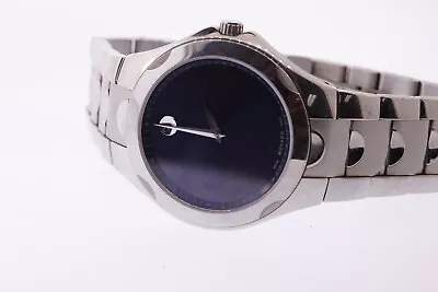 Men's Movado 0606380 Luno Quartz Blue Dial Stainless Steel Watch • $257.40