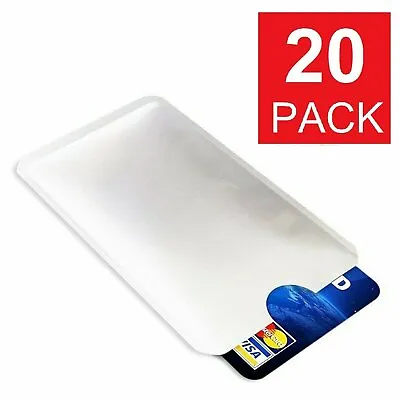 $5.15 • Buy 20pcs Credit Card Protector Secure Sleeves RFID Blocking ID Holder Case Shield