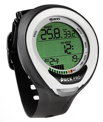 Mares Puck Pro PLUS Scuba Diving Wrist Computer White/Black • $329.95