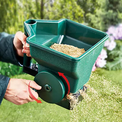 Handheld Seed Spreader Garden Grass Lawn Flower Seeds Salt • £15.99