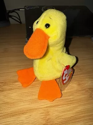 Rare Retired Ty Beanie Baby Quackers The Duck With Multiple Tag Errors • $250