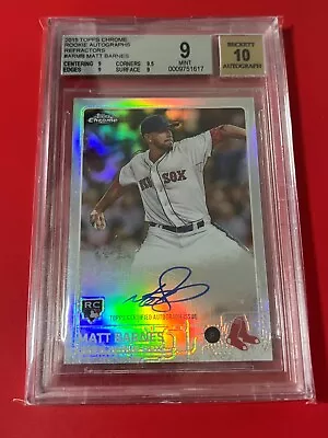 2015 Topps Chrome Matt Barnes RC Auto Rookie Refractor BGS 9/10 • $9.99