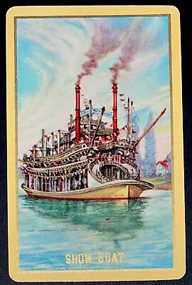 JV15 Swap Playing Cards 1 Vintage Japanese Named Show Boat Paddle Steamer  • $2.25