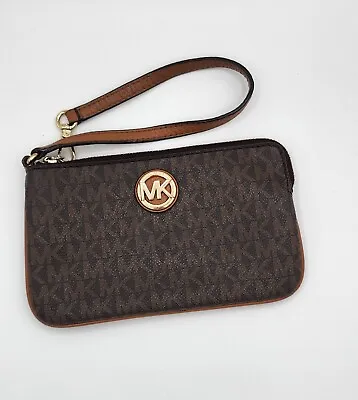 Michael Kors Fulton Brown /Acorn  Topzip Phone Wristlet • $30