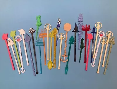 28 Nautical & Sailing Theme Vintage Swizzle Stir Sticks & Cocktail Olive Picks • $27.71