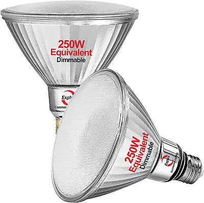 Explux 250 Watt Equivalent PAR38 LED Flood Light Bulbs Super Bright 3300 Lumens • $38.44