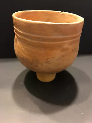 Pre Columbian Authentic Mayan Orangeware Copador  5  X 4.75   Over 1000 Yrs Old • $338