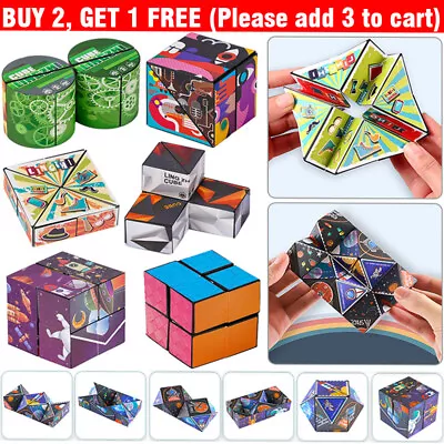 £2.25 • Buy 3D Changeable Variety Magnetic Magic Cube Hand Flip Puzzle Anti Stress Toys Gift