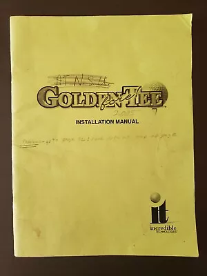 VINTAGE Original 2000 Golden Tee Fore! Arcade Game Installation Manual COMPLETE • $18.67