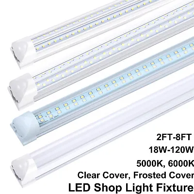 2FT-8FT Linkable LED Shop Light Fixture 18W-120W T8 LED Tube Light 8' LED Light  • $75.59