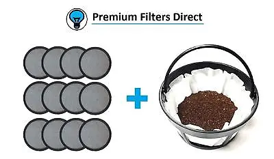 (12) Replacement Mr. Coffee Charcoal Coffee Water Disks + Paper Filter Holder • $9.49