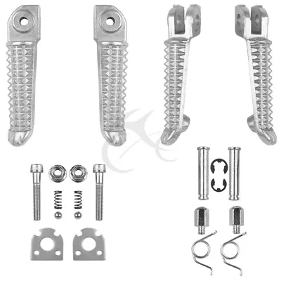 Front&Rear Footrests Foot Pegs Fit For Yamaha YZF R1 1998-2019 YZF R6 2003-2020 • $13