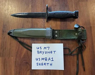 US MK7 Fighting Knife / Bayonet With MK8A1 Scabbard • $100