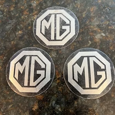 Vintage MG Round Alluminum Badge Lot Of 3 • $16.99