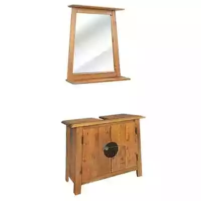 Bathroom Vanity Cabinet Basin Sink Shelf Storage Cupboard Solid Pine Wood • $301.69