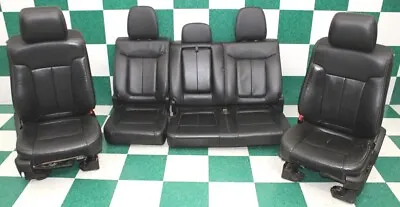 *WEAR* 12' F150 Crew Black Leather Power Memory Heat Cool Buckets Backseat Seats • $1234.99