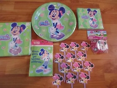 Glamour Minnie Mouse Birthday Party Supplies 8 Pc Lot Party Express Multi-color • $61.99