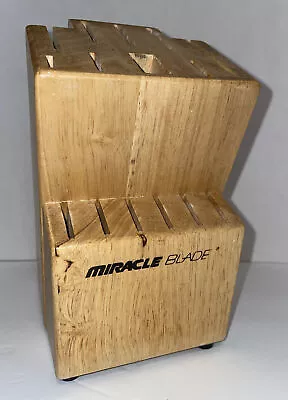 Miracle Blade Wooden Knife Block 15 Slot Natural Finish  Block Only • $30